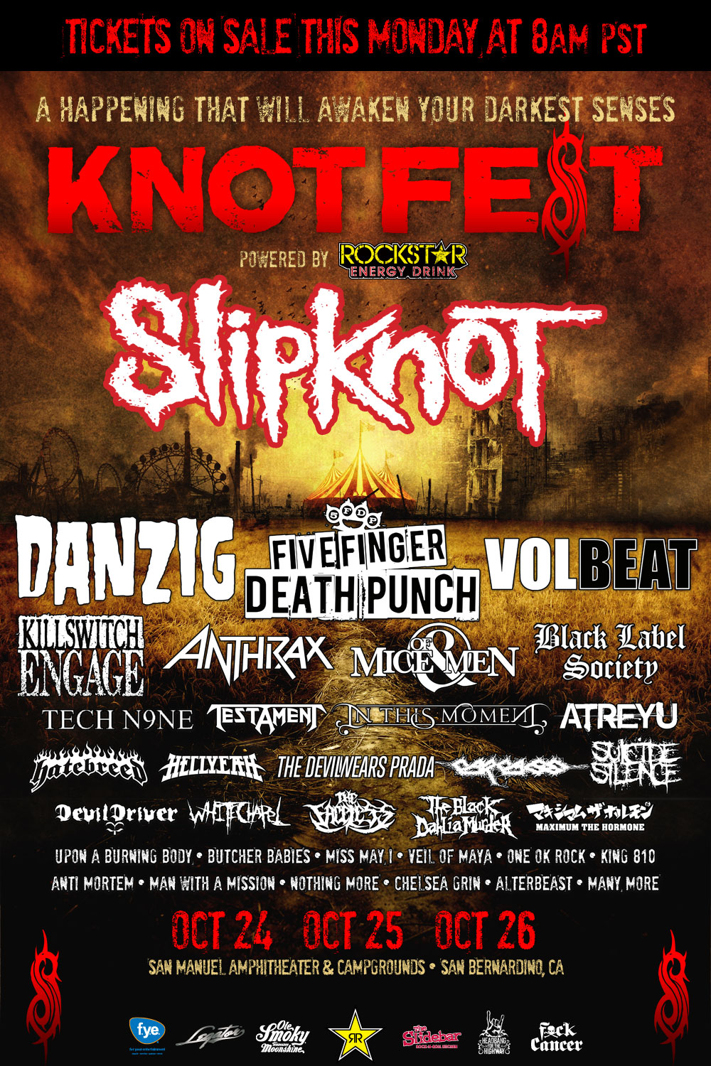Slipknot Announces 2014 KnotFest Featuring Tech N9ne; Tickets on Sale