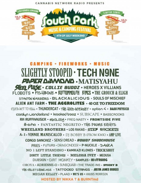 south park lineup list