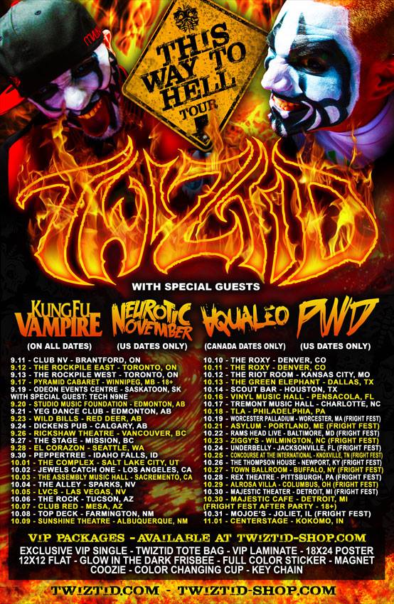 Twiztid releases full list of “This Way To Hell” and “Fright Fest” tour