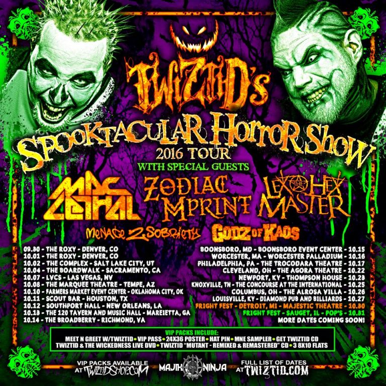 Twiztid’s “Spooktacular Horror Show” Dates Announced! Faygoluvers