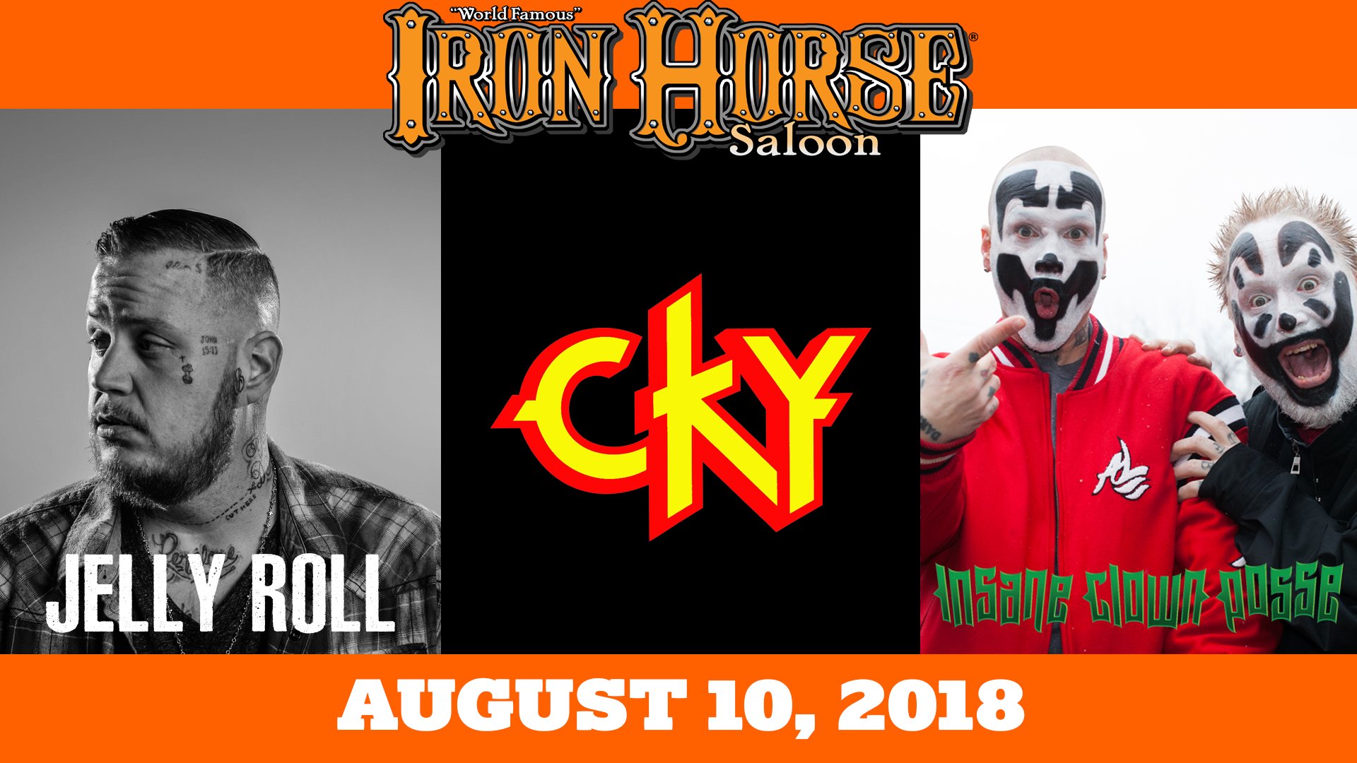 ICP, Jelly Roll, CKY All Playing Main Stage on August 10th at Sturgis