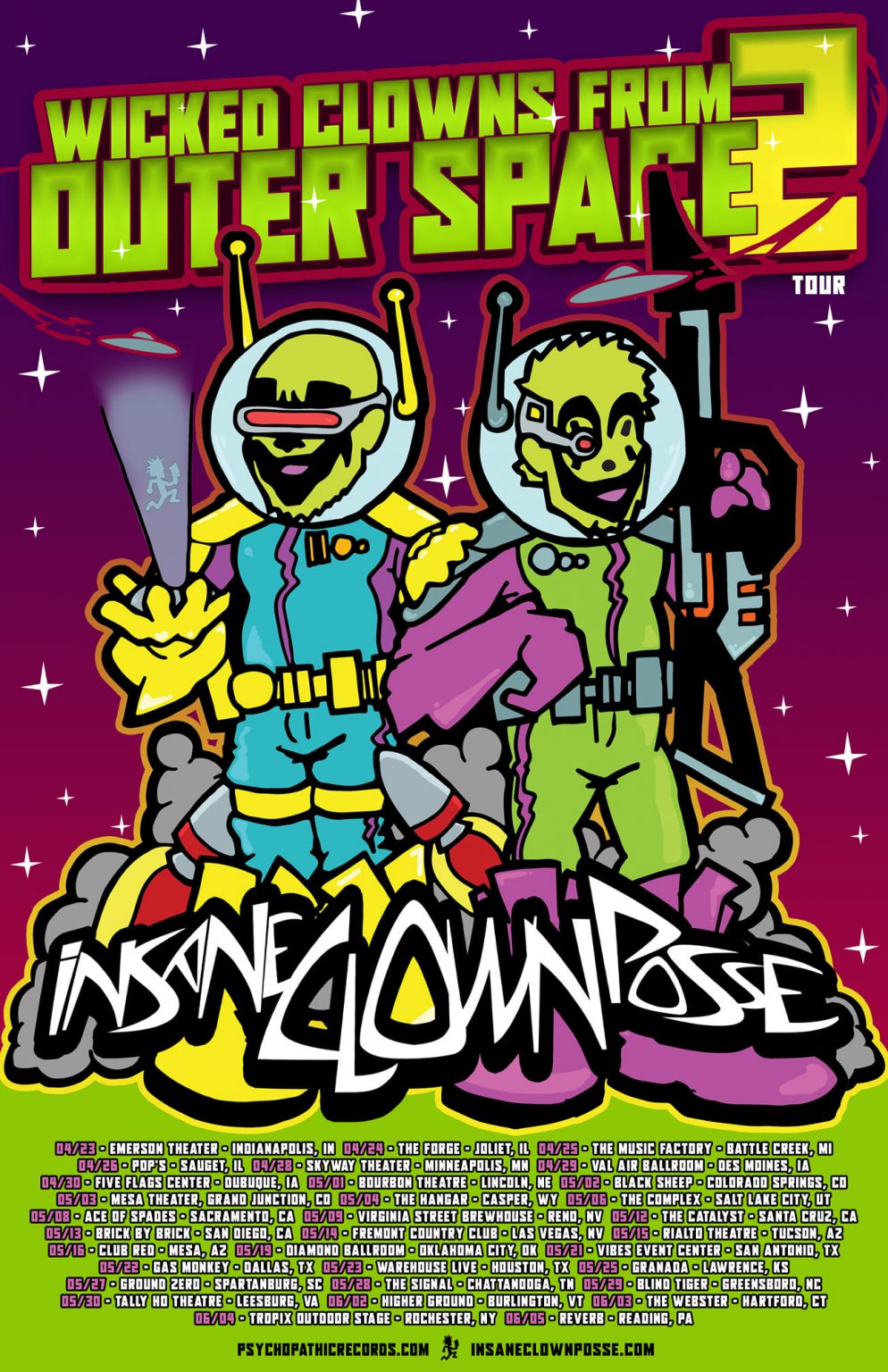 Insane Clown Posse announces the Wicked Clowns from Outer Space Tour
